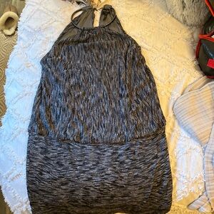 Laundry By Shelli Segal Black and Gray Halter Top